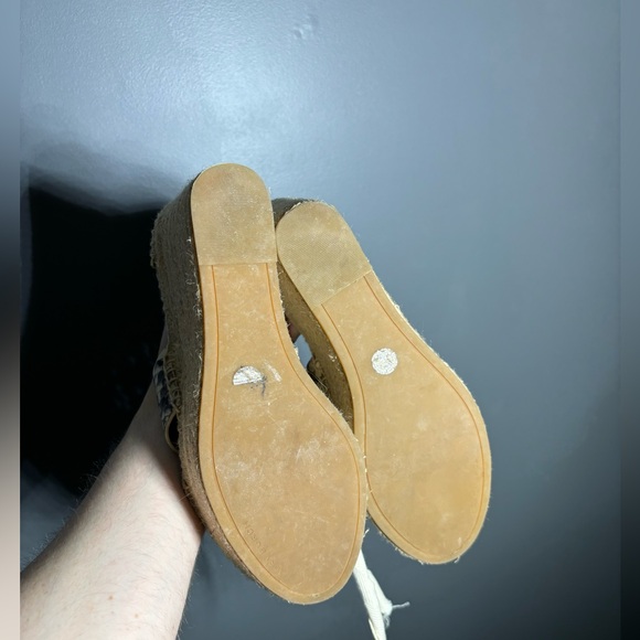 Tory Burch Selby Snake Print Espadrille Wedges Womens Size 8.5 - Picture 7 of 8